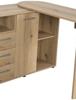 VOGL Möbelfabrik Schreibtisch 1246 mit schwenkbarer Tischplatte, platzsparend, Breite 98-149 cm, Made in Germany