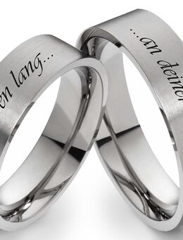 Klassische Eheringe aus Titan T061 Außengravur - Aholming