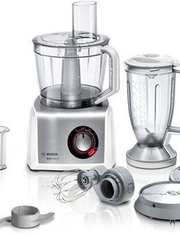 BOSCH Kompakt-Küchenmaschine MultiTalent 8 MC812S814, 1250 W, 3,9l Schüssel, 1,5l Mixaufsatz, Rührbesen, Universalmesser, 3 Scheiben