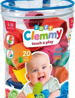 Clementoni® Clemmy, Bausteine im Beutel (20 Stück) Spielbausteine, Made in Europe