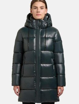 khujo Steppjacke Jadet2-YM Schimmernder Winter Kurzmantel mit abnehmbarer Kapuze