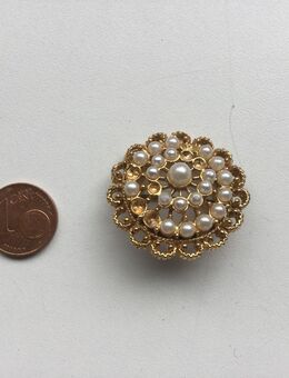 Damen Schmuck Vintage Brosche Vergoldet Blütenform - Fulda