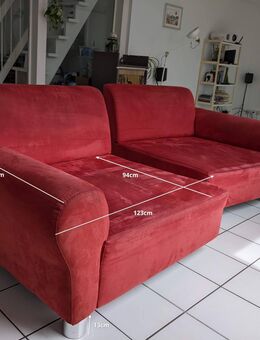 Rotes Sofa in gutem Zustand - Eggenstein-Leopoldshafen