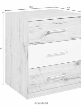 Schlafkontor Nachtkommode Mars, mit 3 Schubkästen