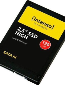 Intenso Solid State Drive HIGH SATA3 interne SSD (120 GB) 2,5" 520 MB/S Lesegeschwindigkeit, 480 MB/S Schreibgeschwindigkeit