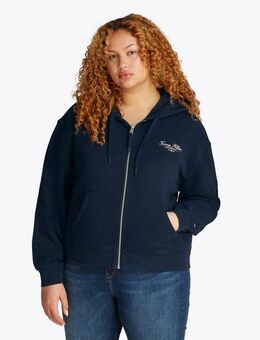 Tommy Hilfiger Curve Sweatjacke CRV REG SCRIPT ZIP HOODIE in Großen Größen, Kapuze, Zipper, Logoschriftzug