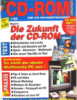 CD ROM Magazin - Nr. 1 / Januar 1995 - ohne CD - gut erhalten - Biebesheim (Rhein)