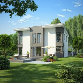 Klare Linien, lichtdurchfluteter Neubau mit einem besonderen Flair aus dem Hause Bien Zenker inkl. Baugrundstück