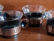 Vintage Kupfer Teegläser 4 Stück, tolles Design original aus den 60er/ Anfang 70er Jahren - Niederfischbach