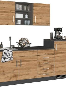 KOCHSTATION Küche KS-Mali, Breite 210 cm, mit E-Geräten