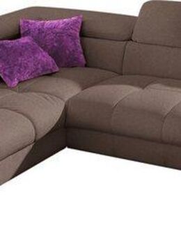 COTTA Ecksofa Chef L-Form, mit Kopfteilverstellung, edle Metallkufen, wahlweise mit Bettfunktion