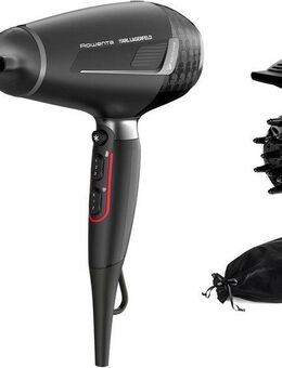 Rowenta Haartrockner Rowenta x Karl Lagerfeld CV888L K/Pro Stylist Haartrockner, 2200 W, 2200W, Pro AC-Motor, Ionen, Glanz-Booster, Kaltluft, Düsen, Diffusor