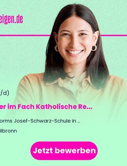 Lehrer (all genders) im Fach Katholische Religionslehre - Erlenbach