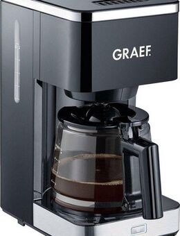 Graef Filterkaffeemaschine FK 402, 1,25l Kaffeekanne, Korbfilter 1x4, mit Glaskanne, schwarz