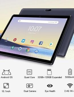 Android 10 Tablet 10,1 Zoll 2GB RAM 32GB Quad-Core-Prozessor HD Bildschirm 8,0 MP Kamera WiFi Multimedia - Wuppertal