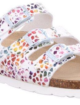 Rohde Alba Pantolette, Sommerschuh, Schlappen, Hausschuh mit buntem Druck, G-Weite = weit