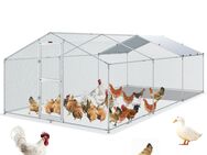 Hühnerstall 6x3x2m Hühnerhaus Stahlrahmen PE Plane Freilaufgehege 67,5x170cm Türgröße Kleintiergehege Hühnerkäfig Kleintierstall Geflügelstall Ideal für Hühnern Enten Gänsen Kaninchen - Wuppertal