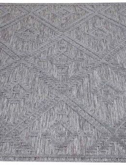 Carpet City Teppich In-& Outdoorteppich Santorini 454, 3D-Effekt, Raute-Optik, rechteckig, Höhe: 5 mm, Wetterfest & UV-beständig für Terrasse, Balkon, Küche, Flur