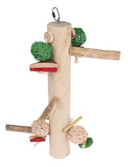 TIAKI XL Kletterstange Swing aus Java Holz - L 51 x B 25 x H 19 cm