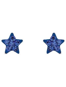 Amor Paar Ohrstecker Stern, mit Kristallglas