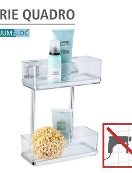 WENKO Wandregal Vacuum-Loc Quadro, 2 Etagen