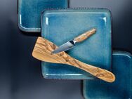 Gemüsemesser aus Damaststahl | Früchtemesser | Damastmesser | Küchenmesser | Handgefertigt - rasiermesserscharf | Griff aus Olivenholz - Sinsheim