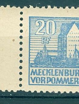 Mecklenburg-Vorpommern postfrisch Nr. 38 ohne Falz oder Falzrückstände - Porta Westfalica Zentrum