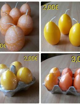 Kerzen, orange+gelb, Ostern, Deko - Immenhausen