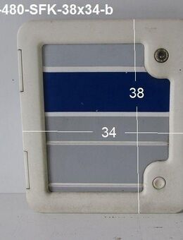 SD03 Thetford WC ServiceTür Bürstner ca 38 x 34 ohne Schlüssel mit Rahmen gebr. blau (zB 4824 480TL avantgarde Ventana BUSA-2029A) (Stauraumklappe, Serviceklappe) SD03 - Schotten Zentrum