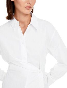 Marc Cain Langarmbluse "Noble Neutrals" Premium Damenmode Hemdbluse mit Wickeleffekt