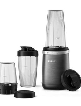 Philips Standmixer HR2767/00 5000 Series, mit ProBlend Plus-Technologie, 1000 W, 3 Becher (700, 500, 300 ml), kompaktes Design, Schwarz/Edelstahl