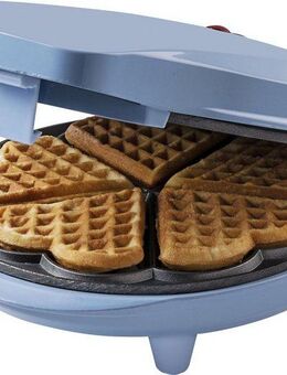 bestron Waffeleisen ASW217, 700 W, für klassische Herzwaffeln, mit Antihaftbeschichtung, Retro Design