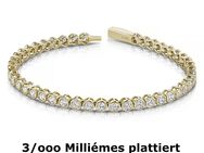 1 Tennis-Armband, rund, Ø 3,0 mm, Sterling Silber 925, , 3/000 plattiert, - Essen