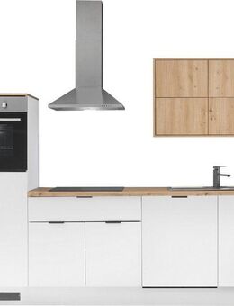 KOCHSTATION Küchenzeile KS-Georgia, mit 38mm starker Arbeitsplatte, Breite 260 cm, wahlweise mit E-Geräten und Kühlschrank