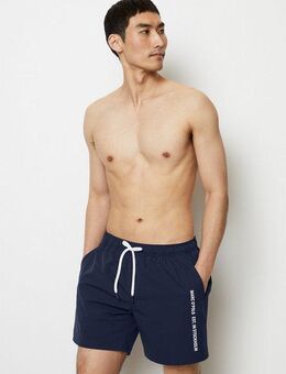 Marc O'Polo Badeshorts Essentials mit seitlichen Taschen und Logoschriftzug
