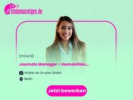 Journals Manager – Humanities (f/m/d) - Berlin