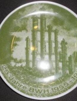 Buna Werk Hüls Marl NRW Porzellanteller 1955 - 1980 Jubiläum Chemie Kunststoff - Bottrop