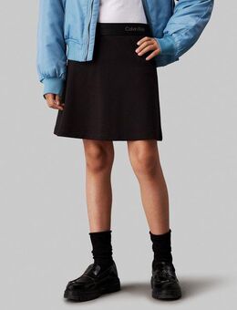 Calvin Klein Jeans Minirock LOGO TAPE FLARE PUNTO SKIRT für Kinder bis 16 Jahre, mit elastischem Bund