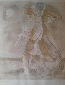 Alfred Finsterer - pastoral mediterran I - Kunstdruck / Rad. sig. - Nürnberg