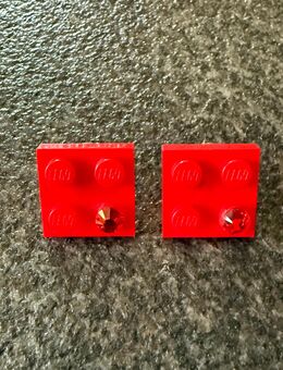 Original LEGO 2x2 Quadrat Ohr Ohrstecker rot - Kaiseraugst
