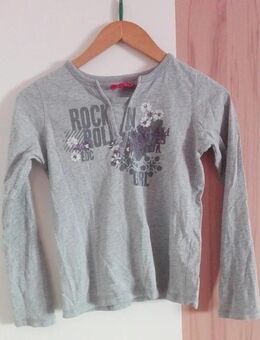 Graues Langarmshirt mit Aufdruck - Gr. 140/146 - edc - Pirmasens