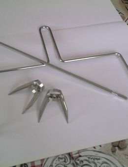 Grillspieß, Spießklammern, Griff für Grillspieß - Set - Unna