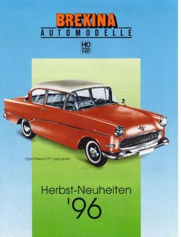 Brekina Automodelle HO 1:87 Prospekt Herbstneuheiten 1996 - Spraitbach
