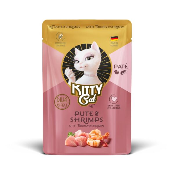 KITTY Cat Paté 6 x 85 g - Pute & Shrimps - 