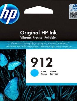 HP 912 Tintenpatrone (1-tlg., original Druckerpatrone 912 cyan)