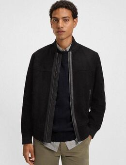 BOSS ORANGE Lederjacke Johice aus weichem Ziegennappaleder Premium Herrenmode Leather Blouson Bomber