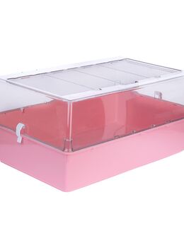 TIAKI Kleintierheim Panorama L - pink: L 71 x B 46 x H 31,5 cm