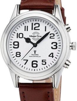 MASTER TIME Funkuhr Sprechende Funkuhr MTLA-10807-12L, Armbanduhr, Quarzuhr, Damenuhr, Lederarmband