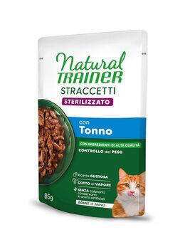 Natural Trainer Straccetti Adult Sterilised Streifen in Soße 24 x 85 g - Thunfisch