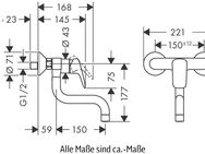 hansgrohe Küchenarmatur Logis M31 Wandmontage Lowspout 1 Strahlart, chrom